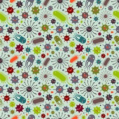 Seamless Pattern With Viruses Play Mat (Rectangle)