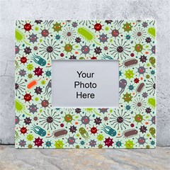 Seamless Pattern With Viruses White Wall Photo Frame 5  X 7 