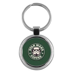 Stormtrooper Coffee Key Chain (round) by Cendanart