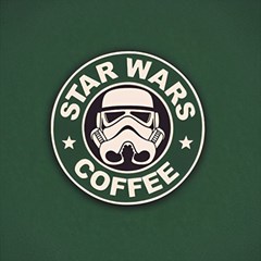 Stormtrooper Coffee Play Mat (square) by Cendanart