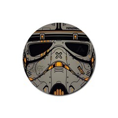Stormtrooper Rubber Round Coaster (4 Pack) by Cendanart