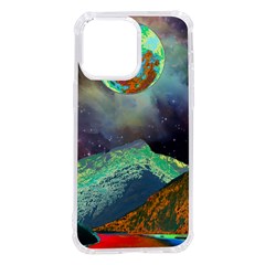 Psychedelic Universe Color Moon Planet Space Iphone 14 Pro Max Tpu Uv Print Case by Cendanart