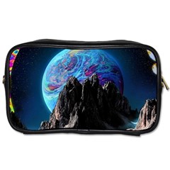 Aesthetic Psychedelic Drawings Art Acid Space Toiletries Bag (one Side) by Cendanart