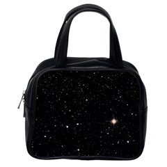 Sky Black Star Night Space Edge Super Dark Universe Classic Handbag (one Side) by Cendanart
