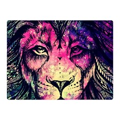 Psychedelic Lion Two Sides Premium Plush Fleece Blanket (mini) by Cendanart