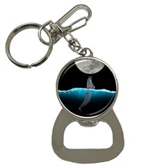 Dolphin Moon Water Bottle Opener Key Chain by Ndabl3x