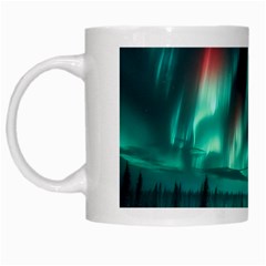 Aurora Borealis Snow White Mug