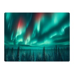 Aurora Borealis Snow Two Sides Premium Plush Fleece Blanket (mini) by Ndabl3x