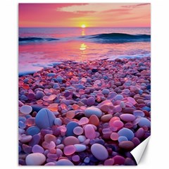 Sea Beach Water Sunset Ocean Canvas 11  X 14  by Ndabl3x