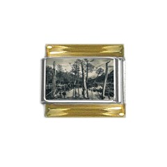 Dry Forest Landscape, Tierra Del Fuego, Argentina Gold Trim Italian Charm (9mm) by dflcprintsclothing