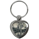 Dry Forest Landscape, Tierra Del Fuego, Argentina Key Chain (Heart) Front