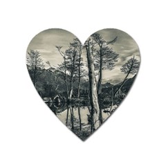 Dry Forest Landscape, Tierra Del Fuego, Argentina Heart Magnet by dflcprintsclothing