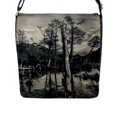 Dry Forest Landscape, Tierra Del Fuego, Argentina Flap Closure Messenger Bag (l) by dflcprintsclothing