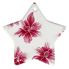 Hawaiian Flowers Ornament (star)