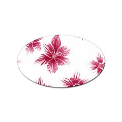 Hawaiian Flowers Sticker (oval) by essentialimage