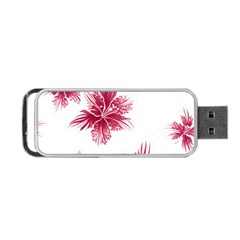 Hawaiian Flowers Portable Usb Flash (two Sides)