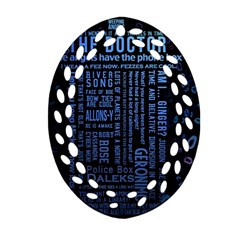 Doctor Who Tardis Oval Filigree Ornament (two Sides)