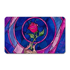 Enchanted Rose Stained Glass Magnet (rectangular) by Cendanart