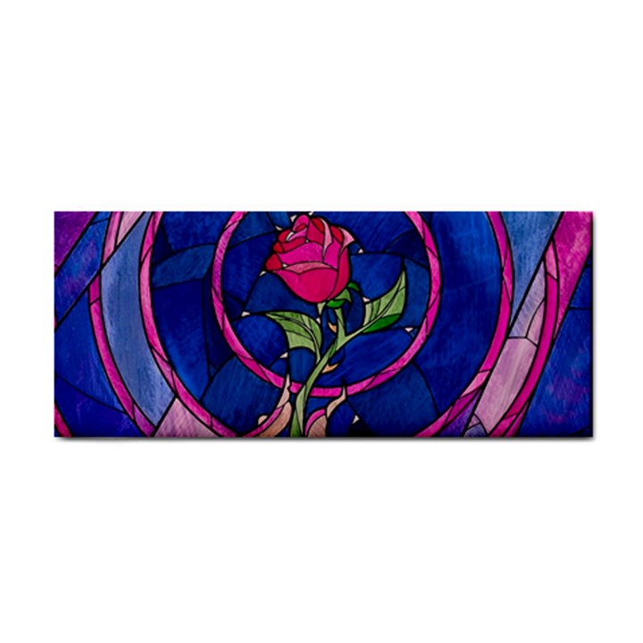 Enchanted Rose Stained Glass Hand Towel