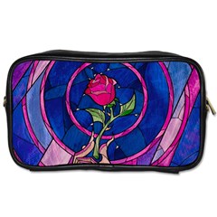 Enchanted Rose Stained Glass Toiletries Bag (two Sides) by Cendanart