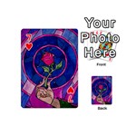 Enchanted Rose Stained Glass Playing Cards 54 Designs (Mini) Front - Heart7