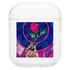 Enchanted Rose Stained Glass Soft Tpu Airpods 1/2 Case by Cendanart