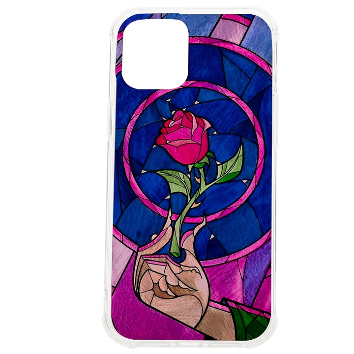 Enchanted Rose Stained Glass iPhone 12 Pro max TPU UV Print Case