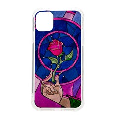 Enchanted Rose Stained Glass Iphone 11 Tpu Uv Print Case by Cendanart