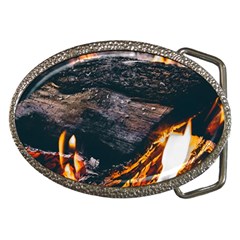 Wood Fire Camping Forest On Belt Buckles by Bedest