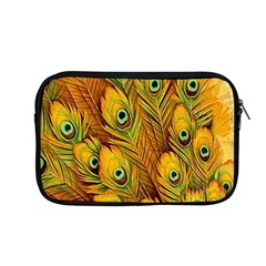 Peacock Feathers Green Yellow Apple Macbook Pro 13  Zipper Case by Bedest