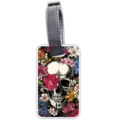Skull Flowers American Native Dream Catcher Legend Luggage Tag (one Side) by Bedest