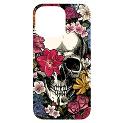 Skull Flowers American Native Dream Catcher Legend Iphone 14 Pro Max Black Uv Print Case by Bedest