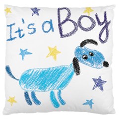 It s A Boy Large Cushion Case (one Side)