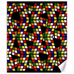 Graphic Pattern Rubiks Cube Canvas 8  X 10  by Cendanart