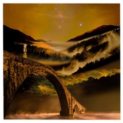 Bridge Of Regret Wooden Puzzle Square by Cendanart