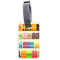 Supermarket Shelf Products Snacks Luggage Tag (one Side) by Cendanart