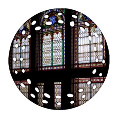Stained Glass Window Krotoszyn Round Filigree Ornament (two Sides) by Cendanart