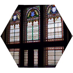 Stained Glass Window Krotoszyn Wooden Puzzle Hexagon by Cendanart