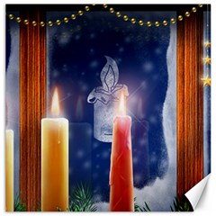 Christmas Lighting Candles Canvas 16  X 16 