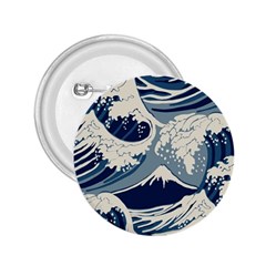 Japanese Wave Pattern 2 25  Buttons by Cendanart