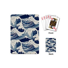 Japanese Wave Pattern Playing Cards Single Design (mini) by Cendanart