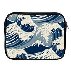 Japanese Wave Pattern Apple Ipad 2/3/4 Zipper Cases by Cendanart