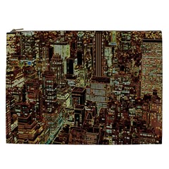 Photo New York City Skyscrapers Cosmetic Bag (xxl) by Cendanart