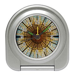 Barcelona Glass Window Stained Glass Travel Alarm Clock by Cendanart