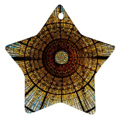 Barcelona Glass Window Stained Glass Star Ornament (two Sides)