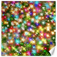 Star Colorful Christmas Abstract Canvas 12  X 12  by Cendanart