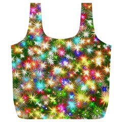 Star Colorful Christmas Abstract Full Print Recycle Bag (xxxl) by Cendanart