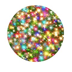 Star Colorful Christmas Abstract Mini Round Pill Box (pack Of 3) by Cendanart