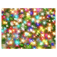 Star Colorful Christmas Abstract Two Sides Premium Plush Fleece Blanket (extra Small) by Cendanart