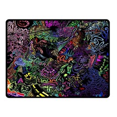 Psychodelic Absract Two Sides Fleece Blanket (small)